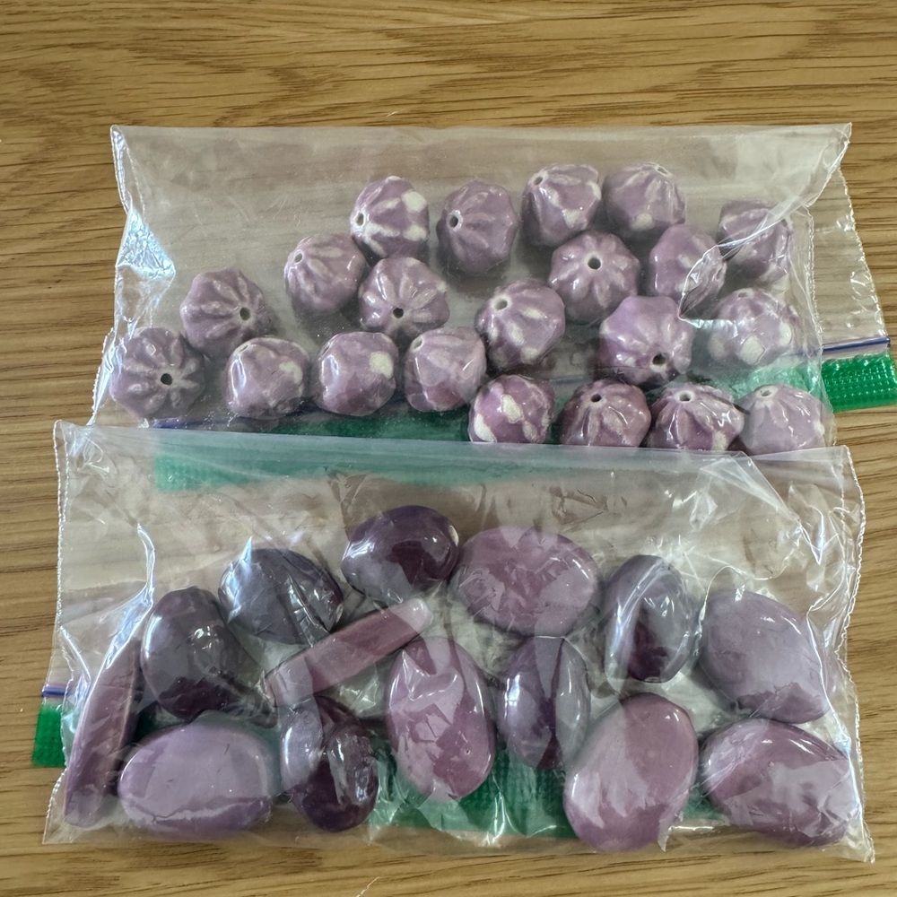 Bulk Purple Ceramic Beads – 243 Grams for Jewelry Making
